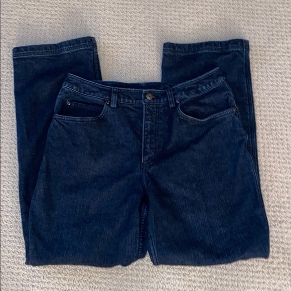 jeans with plaid lining